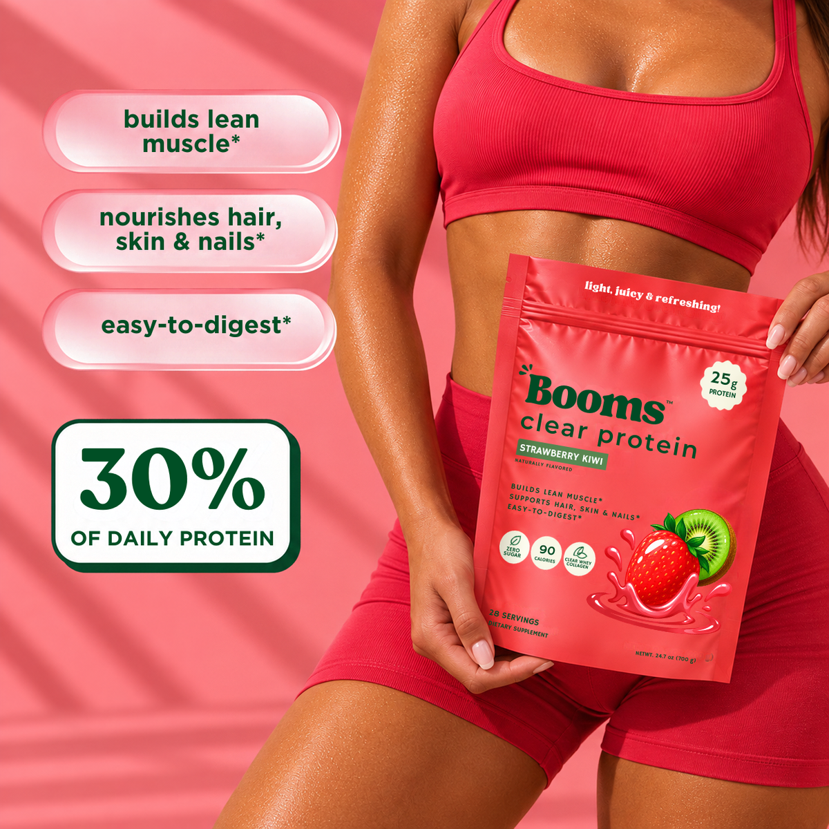 Booms Clear Protein Strawberry Kiwi benefits