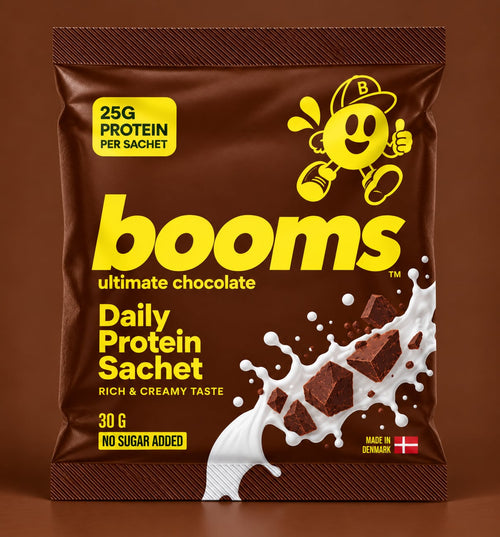 booms Ultimate Chocolate — single 30 g daily protein sachet