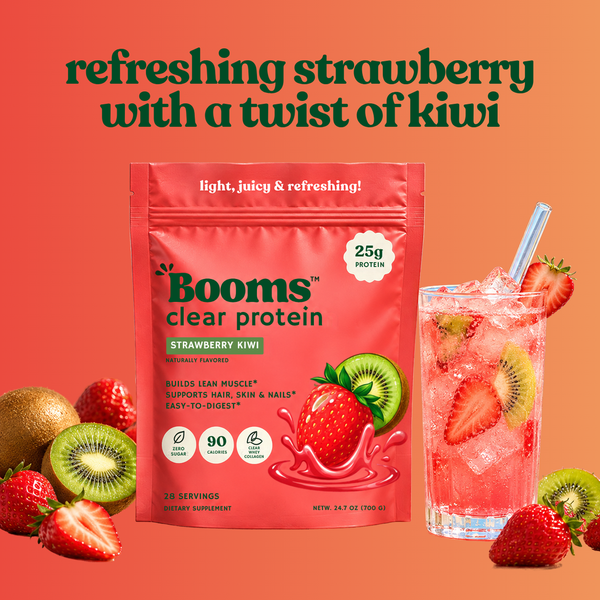 Refreshing strawberry with a twist of kiwi